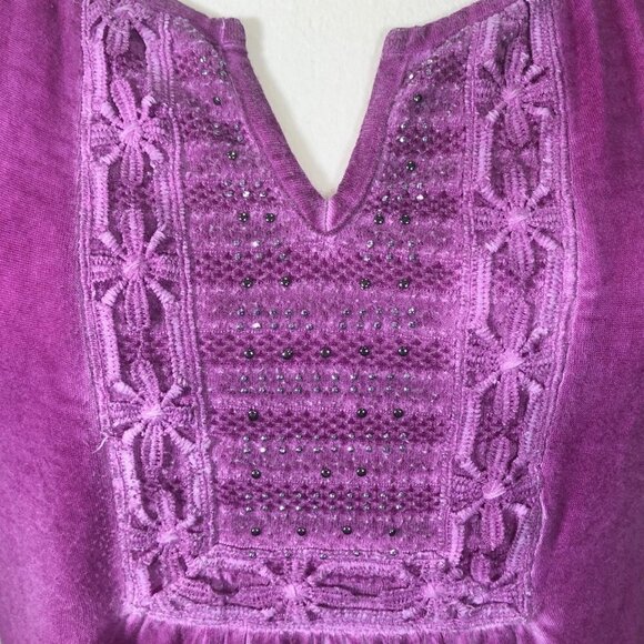 ONE WORLD (PS) Magenta Boho Style Tunic - Picture 2 of 6